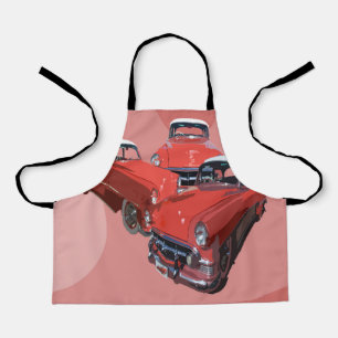 Klassisch rote weiße Autos, Kinder Volldruck-Schür Schürze