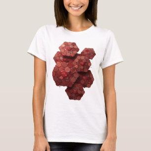 Klassisch roter ABSTRACT ART Kunst Druck T-Shirt