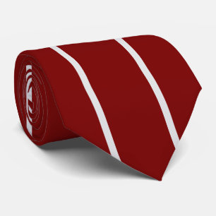 Klassisch roter Maroon-Weiß gestreifter Schlips Krawatte