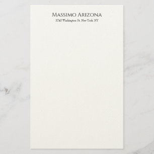 Klassisch schlicht elegante Schwarz-Weiß-Minimalis Briefpapier