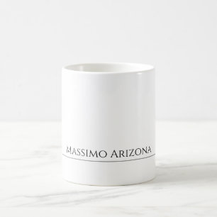 Klassisch schlicht elegante Schwarz-Weiß-Minimalis Kaffeetasse