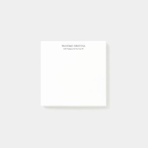 Klassisch schlicht elegante Schwarz-Weiß-Minimalis Post-it Klebezettel