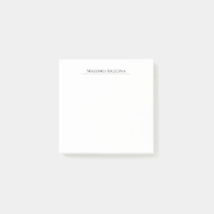 Klassisch schlicht elegante Schwarz-Weiß-Minimalis Post-it Klebezettel