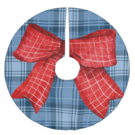 Klassisch schottisch kariert mit großem dekorative polyester weihnachtsbaumdecke