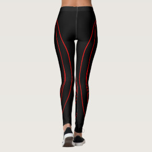 Klassisch schwarz und rot leggings