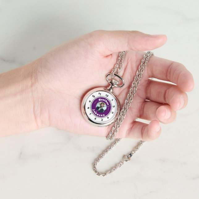 KLASSISCH! 🕰️ Silver Necklace Watch Custom Gift Armbanduhr (Hand)
