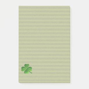 Klassisch trendy irischer Glücksklee Post-it Klebezettel