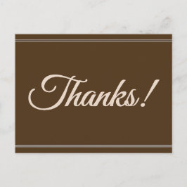 Klassisch und ausgeklügelt "Danke!" Postkarte