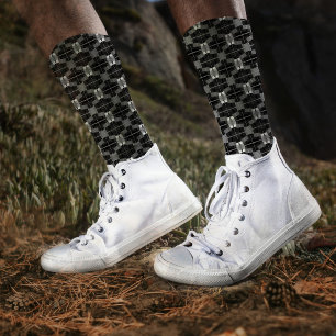 Klassisch und kühl grau Abstrakt Moderne Chic Manl Socken