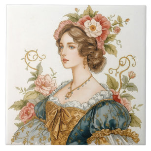 Klassisch, Viktorianisch, Prinzessin mit schönen R Fliese