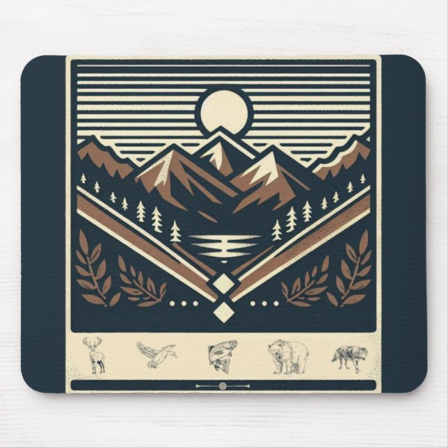 Klassisch/Vintag draußen/Wildnis Mousepad (Vorne)