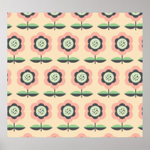 Klassisch Vintag: florloses Design Poster