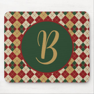 Klassisch, Weihnachten/Winter Argyle-Muster Mousepad