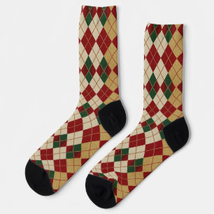 Klassisch, Weihnachten/Winter Argyle-Muster Socken