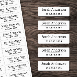 Klassisch weiß oder eine beliebige farbige Namensn Etiketten