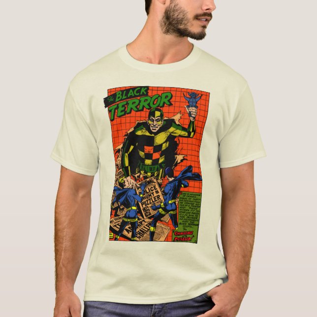 Klassische 1940er Jahre Der Schwarze Terror-T - Sh T-Shirt (Vorderseite)
