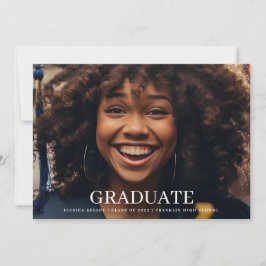 Klassische 4 Foto Typografie Graduate Ankündigung