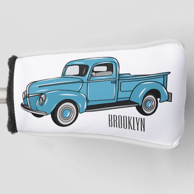Klassische Abbildung des Cartoon eines LKW Golf Headcover (Vorderseite)