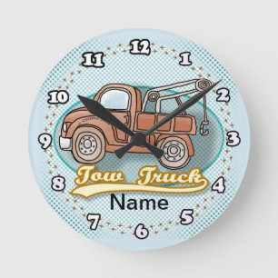 Klassische Abschleppwagen-Uhr Runde Wanduhr