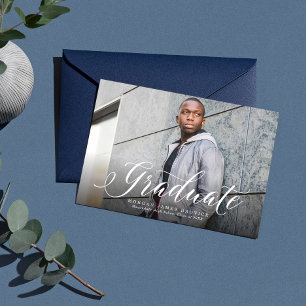 Klassische Absolvente Drehbuch Horizontale Marine Ankündigung