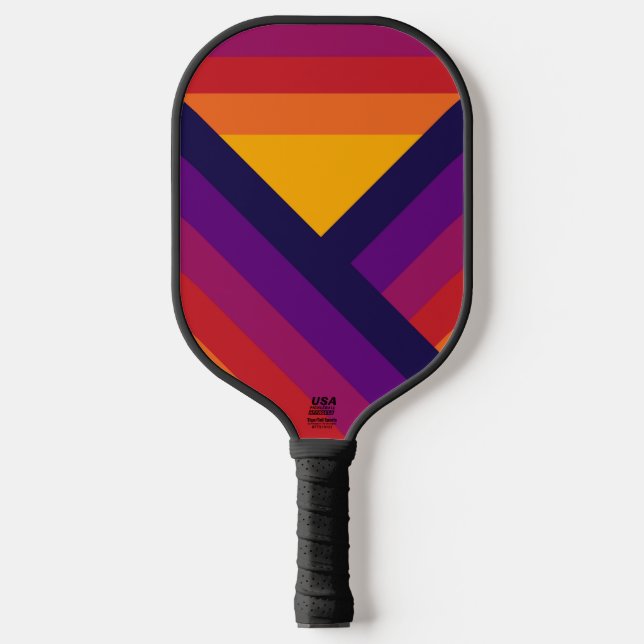 Klassische Abstrakte Streifen Pickleball Schläger (Vorderseite)