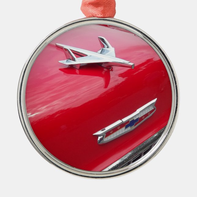 Klassische aero Arthaubenverzierung mit roter Ornament Aus Metall (Vorne)