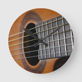 Klassische Akustikgitarre Runde Wanduhr