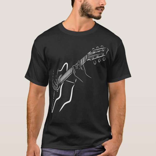 Klassische akustische Gitarre. Gitarrist Country W T-Shirt (Vorderseite)