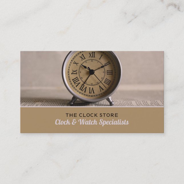 Klassische Alarmanlage, Horologe Visitenkarte (Vorderseite)