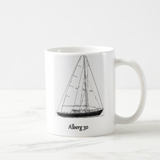 Klassische Alberg 30 Yacht Kaffeetasse (Rechts)