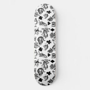 Klassische Alice-Abenteuer in Wunderland-Charakter Skateboard