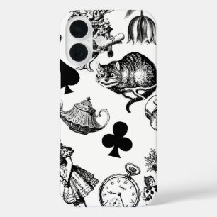 Klassische Alice-Abenteuer in Wunderland-Figuren iPhone 16 Hülle