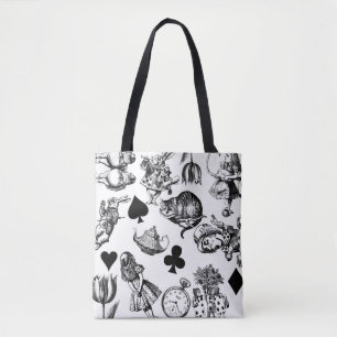 Klassische Alice-Abenteuer-in-Wunderland-Figuren Tasche