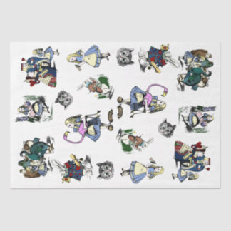 Klassische Alice im Wunderland Kaninchen-Cheshire- Seidenpapier