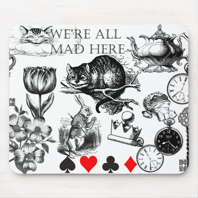Klassische Alice im Wunderland Mousepad (Vorne)