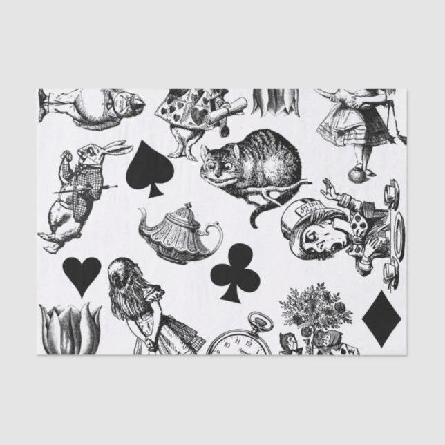 Klassische Alice im Wunderland: Original Seidenpapier (Vorderseite)