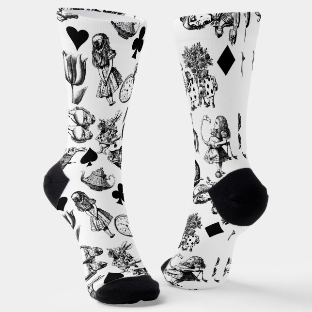 Klassische Alice im Wunderland: Original Socken (Gewinkelt)