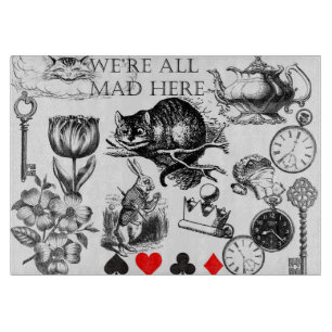 Klassische Alice im Wunderland Schneidebrett