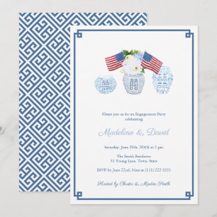 Klassische All-American Ginger Jar Engagement Part Einladung