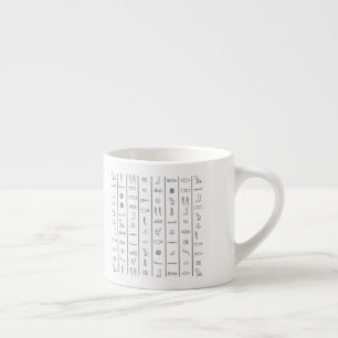 Klassische altägyptische Hieroglyphen-Schrift-Tass Espressotasse