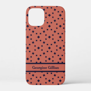 Klassische alte Rose dunkelblau Case-Mate iPhone Hülle