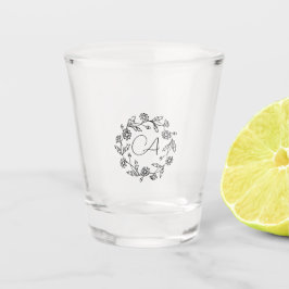 Klassische Altersvorsorge moderne Blume schwarz Schnapsglas