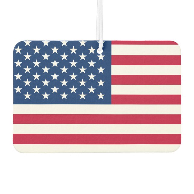 Klassische amerikanische Flagge Autolufterfrischer (Vorderseite)