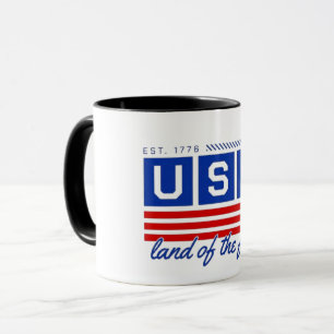 Klassische amerikanische Flagge Touristen Kaffeeta Tasse