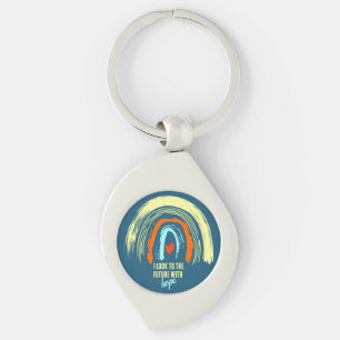 KLASSISCHE ANGABE QUOTE RETRO BOHO RAINBOW METAL SCHLÜSSELANHÄNGER