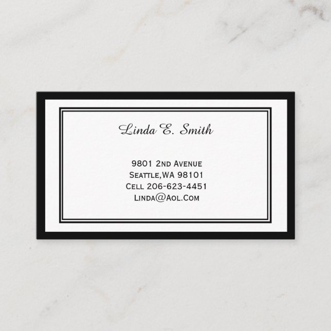 Klassische Anrufkarte Telefonnummerkarte (Vorderseite)