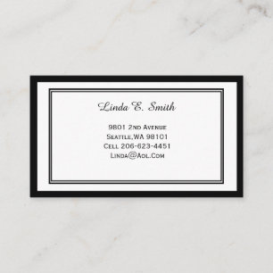 Klassische Anrufkarte Visitenkarte