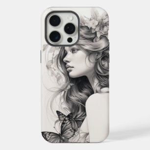 Klassische antike Flora und Fauna Kunst-Malerei iPhone 15 Pro Max Hülle