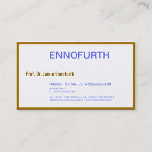 Klassische Anwaltskarten Visitenkarte