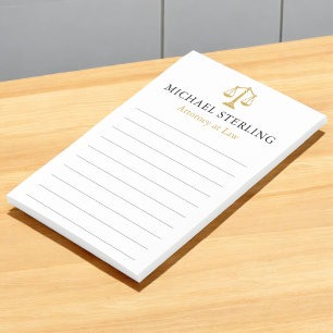 Klassische Anwaltsskala für Richter Black Gold Post-it Klebezettel